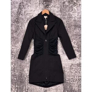 New Camila Coelho Dress Small Womens Revolve Tyra Mesh Inlay Full Zip Mini